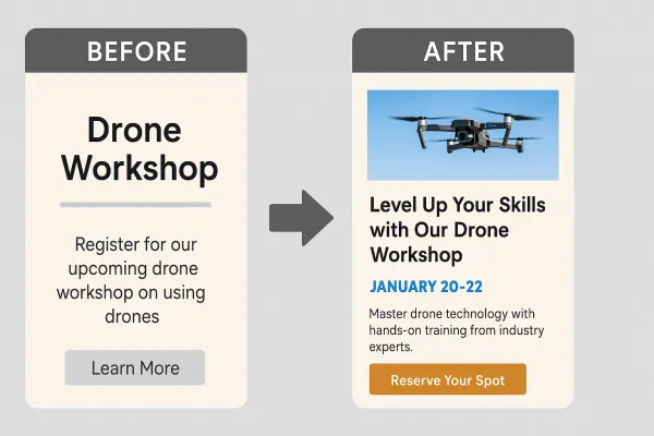 Email Campaign for Drone Workshop