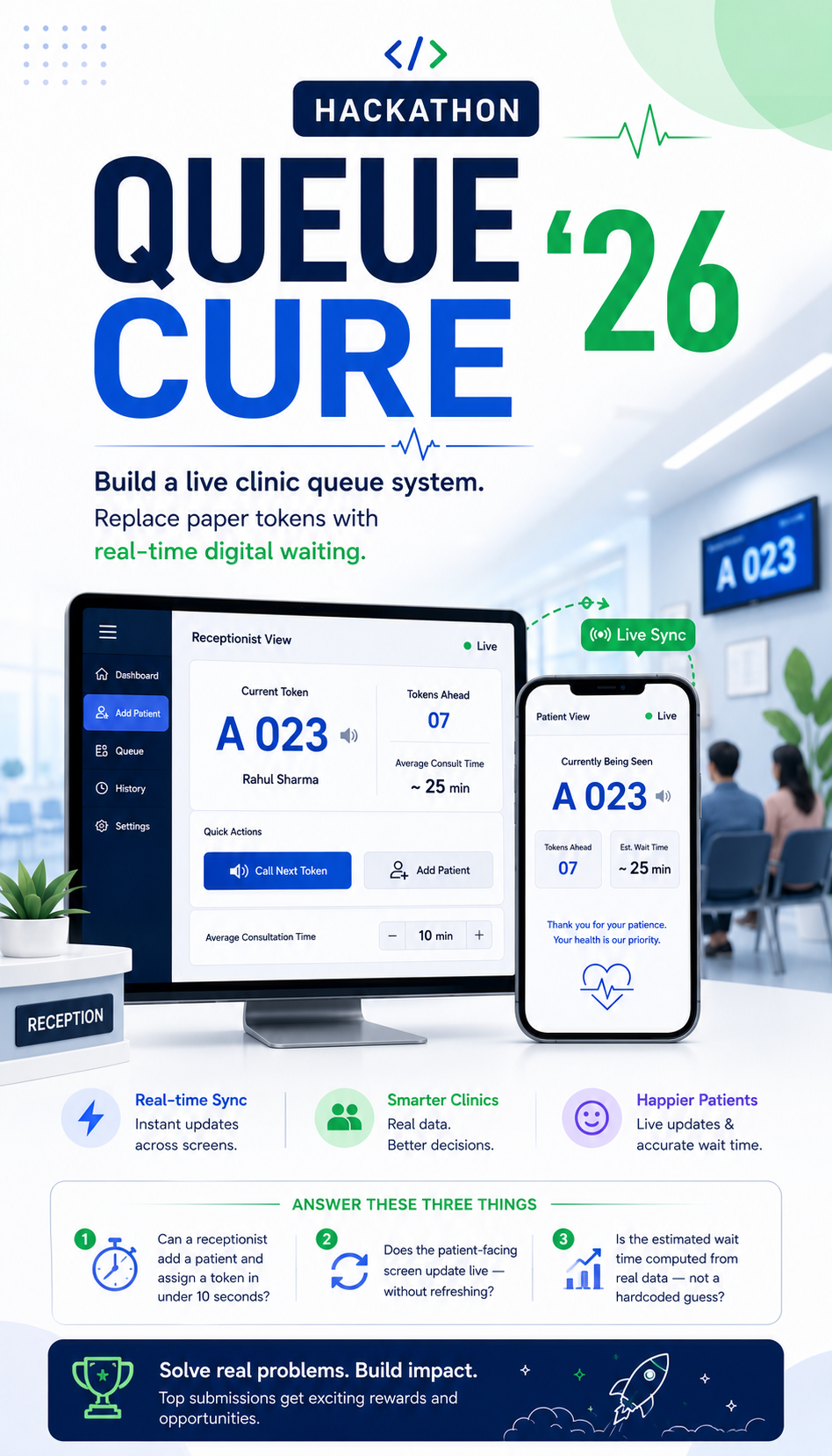 Queue Cure '26 hackathon challenge preview